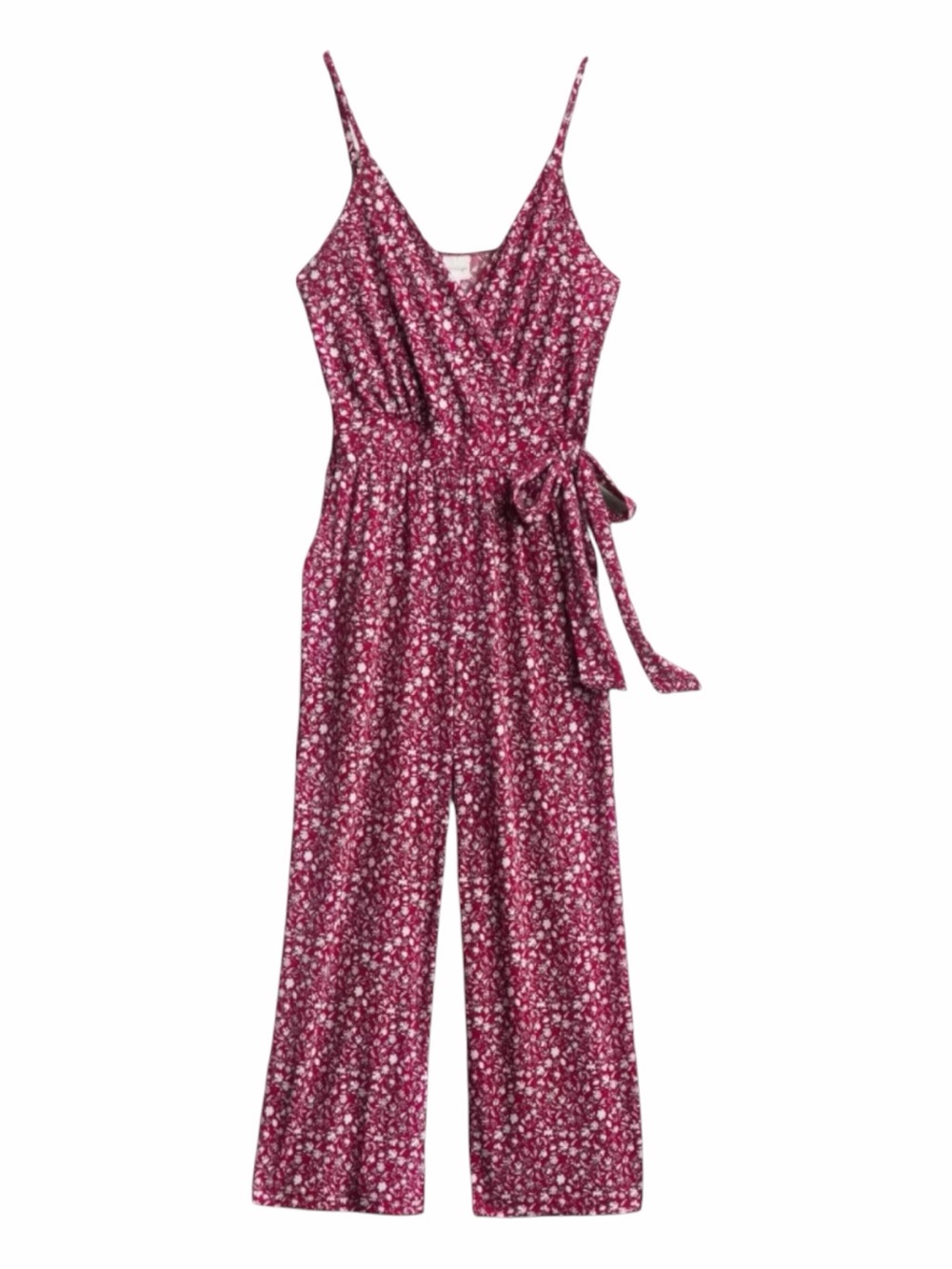 Kailegh Rica Knit Cropped Jumpsuit - Burgundy 2X - Stitch Fix